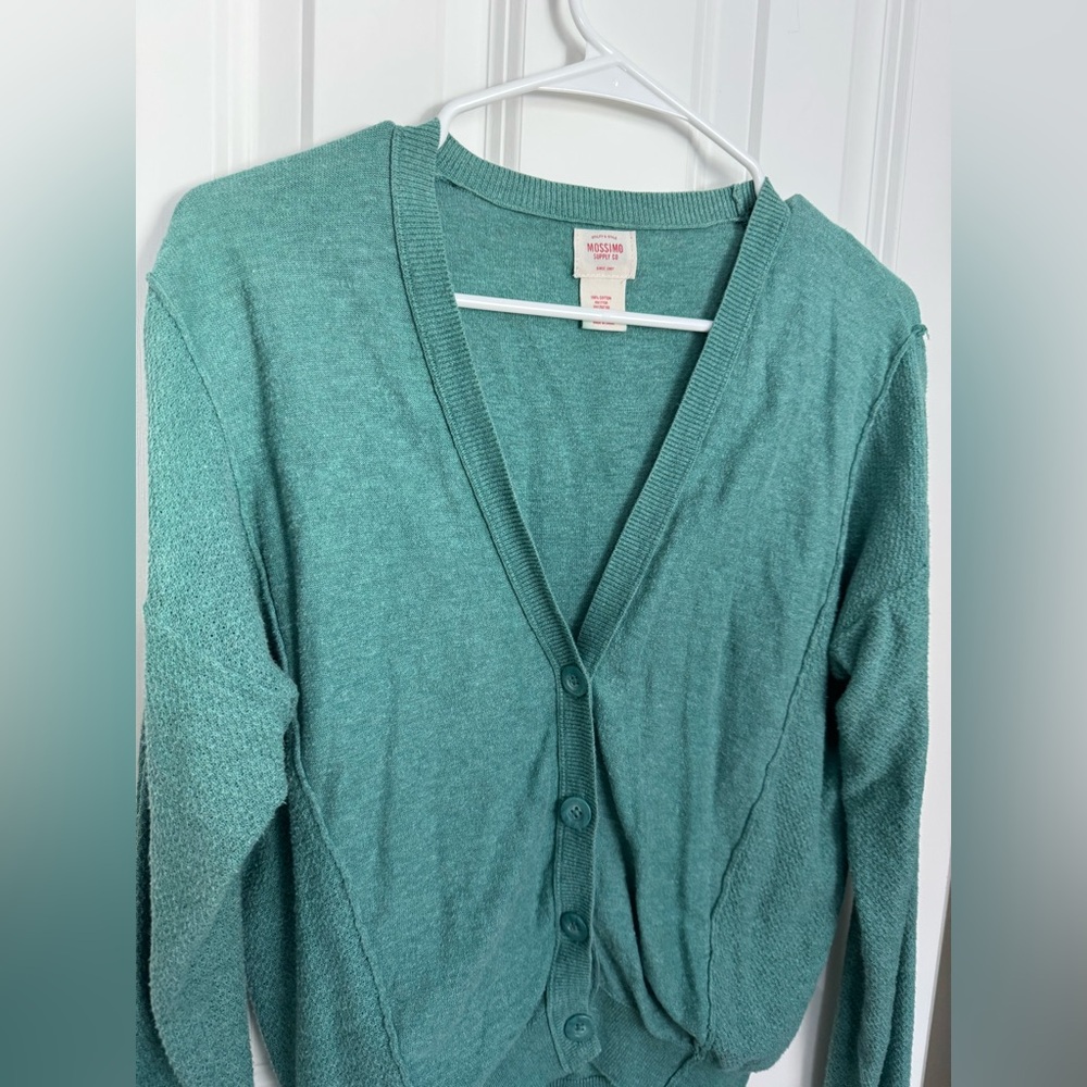 Mossimo Supply Co. Women's Teal Cardigan Sweater